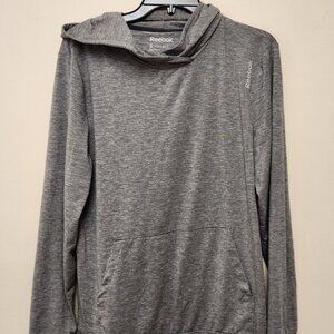 Reebok Men's 24/7 Soft Jersey Stretch Performance Hoodie Top Gray Small